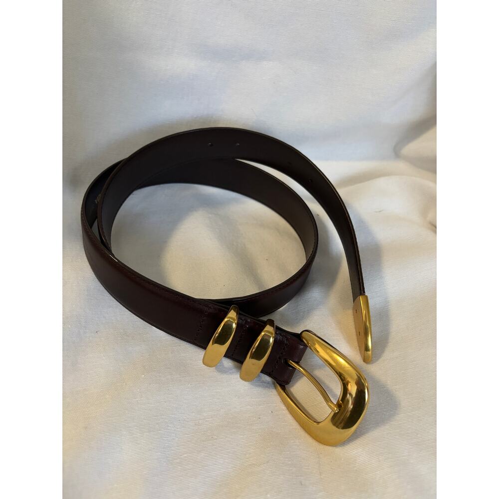 Aritzia “Legendary Wide” Brown Leather Belt Size L - Picture 3 of 6